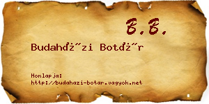Budaházi Botár névjegykártya
